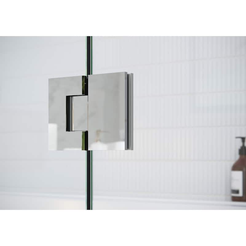 Glass Warehouse 78" x 42.75" Frameless Shower Door - Glass Hinge