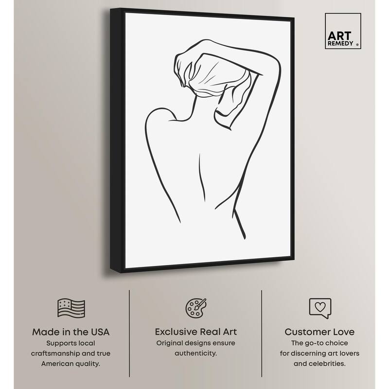 Woman in Contour Canvas by Art Remedy