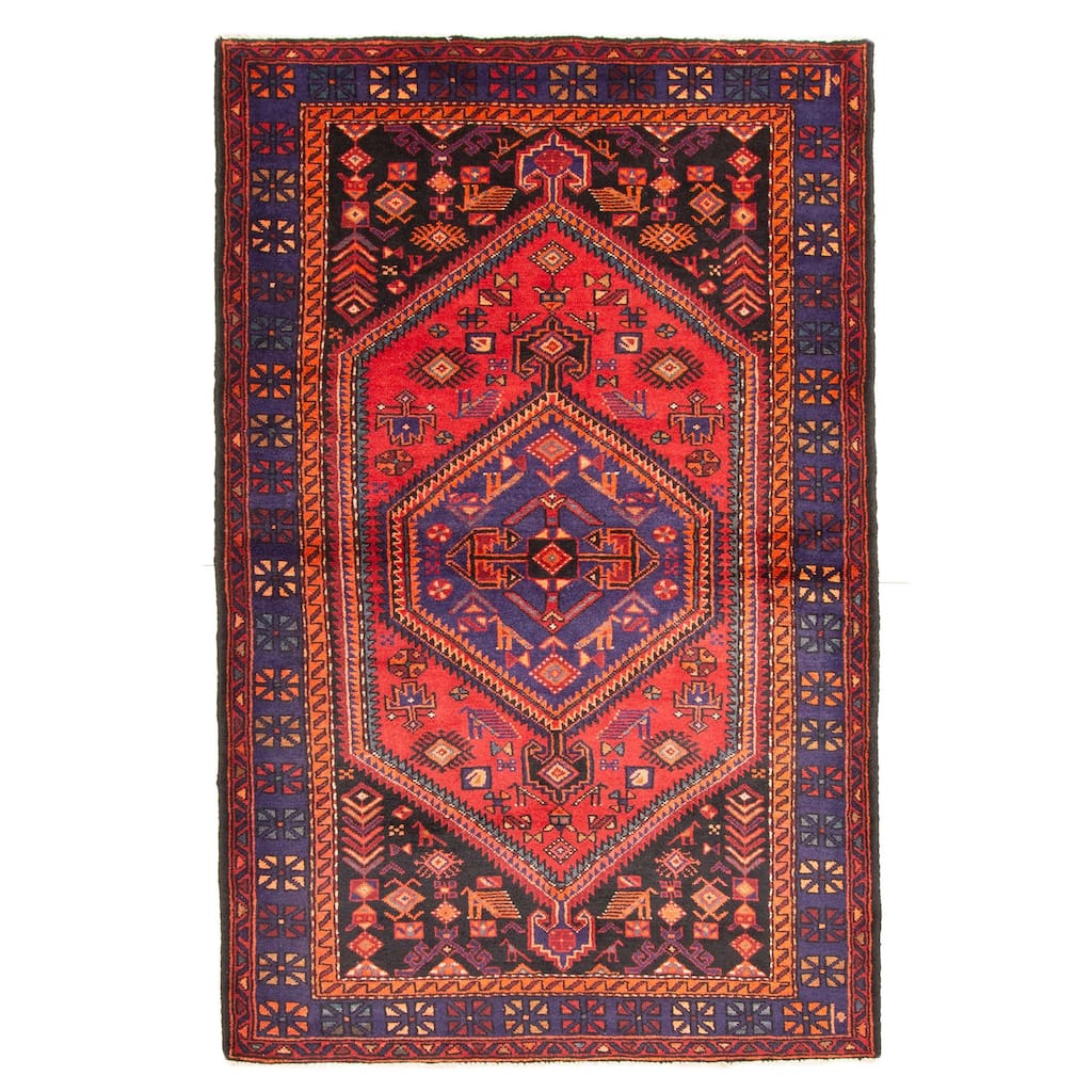 ECARPETGALLERY Hand-knotted Anadol Red Wool Rug - 4'9 x 7'6