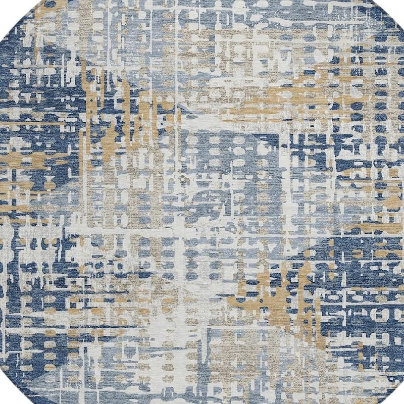 HomeRoots Geometric Transitional Rectangle Outdoor Rug