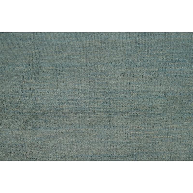 Aqua Blue & Green Modern Gabbeh Oriental Area Rug Handmade Wool Carpet - 4'10" x 6'10"