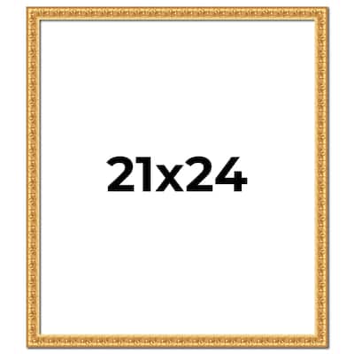 21x24 Frame Gold Real Wood Picture Frame Width 1 inches | Interior