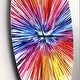 preview thumbnail 3 of 7, Designart 'Color Explosion' Oversized Modern Wall CLock
