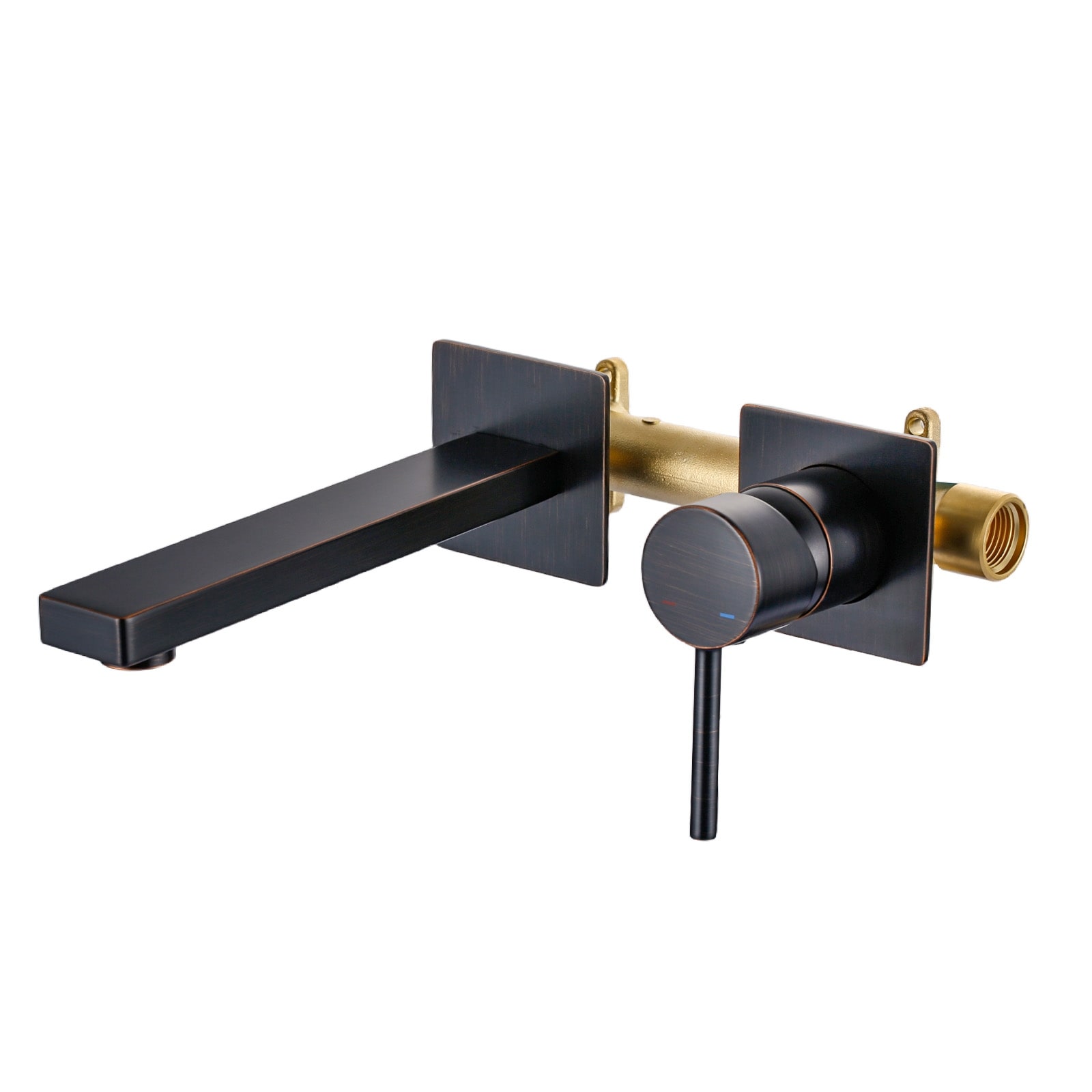 WOWOW Wall Mount Single Handle Bathroom Faucet in Modern