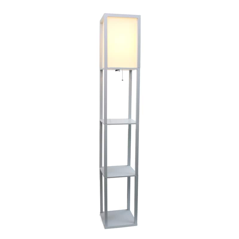 Porch & Den Victorine Floor Lamp Etagere Organizer Storage Shelf