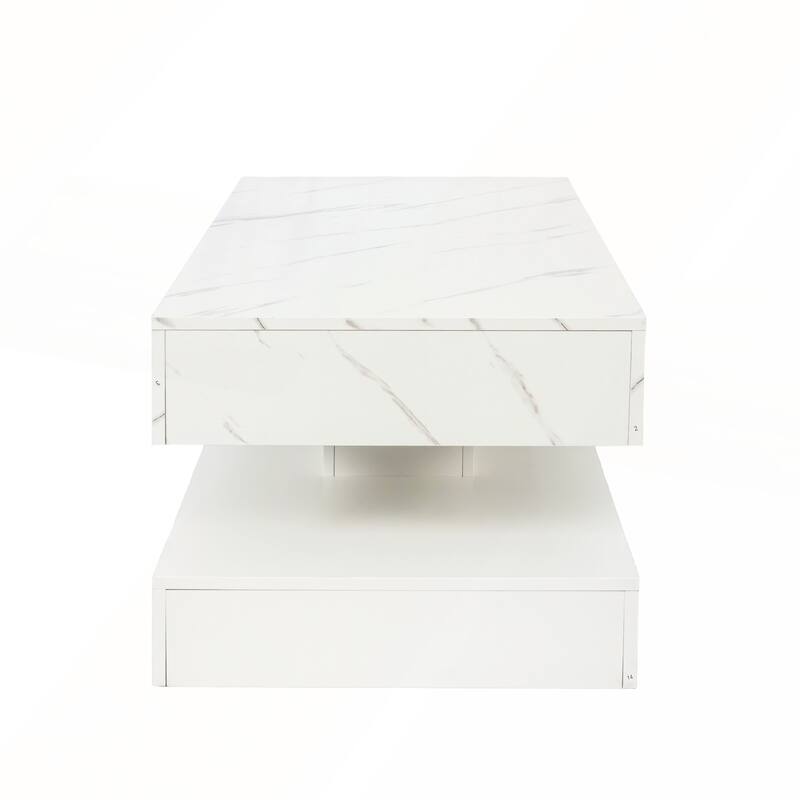 16.93IN High LED Coffee Table with Storage