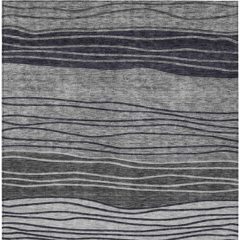 HomeRoots Striped Transitional Rectangle Outdoor Rug