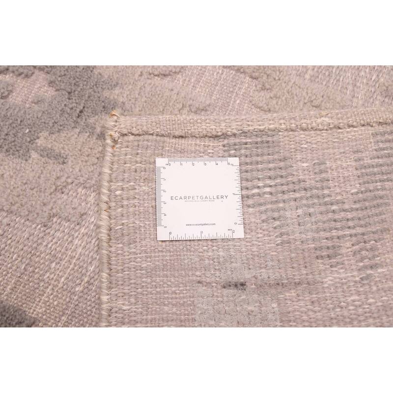 ECARPETGALLERY Hand-knotted Looma Grey Wool Rug - 7'8 x 10'1