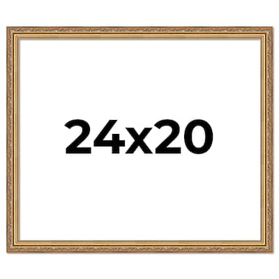 24x20 Frame Red Solid Wood Picture Frame Width 1.75 Inches | Interior Frame Depth 1 13/16 Inches