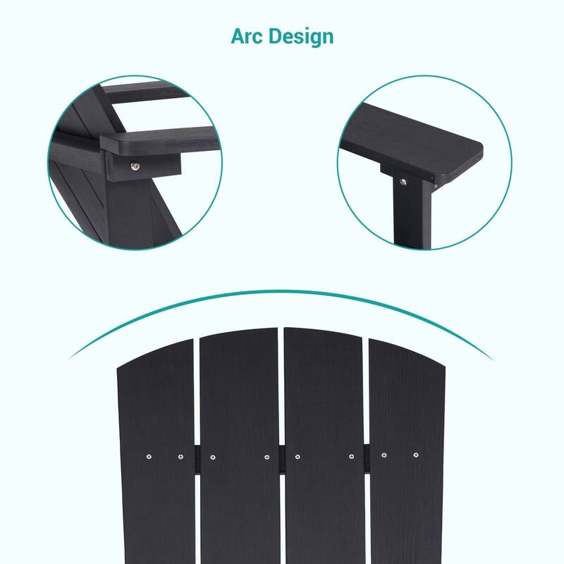 Bonosuki Weather-resistant Wood Outdoor Adirondack Chairs-Set of 4