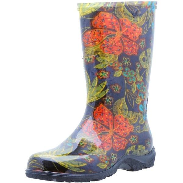 Sloggers 5002BK06 Women's Rain And Garden Boots, Midsummer Black, Size ...