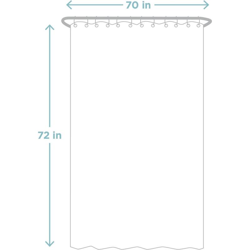 Water-Repellent Fabric Shower Curtain Liner, 70" x 72", Bone