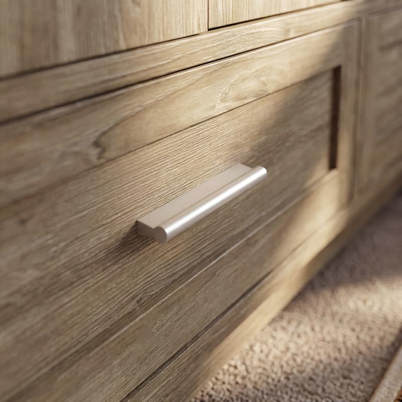 63" Glass Display Cabinet 4 Door China Cabinet Bookshelves Large Curio Cabinet