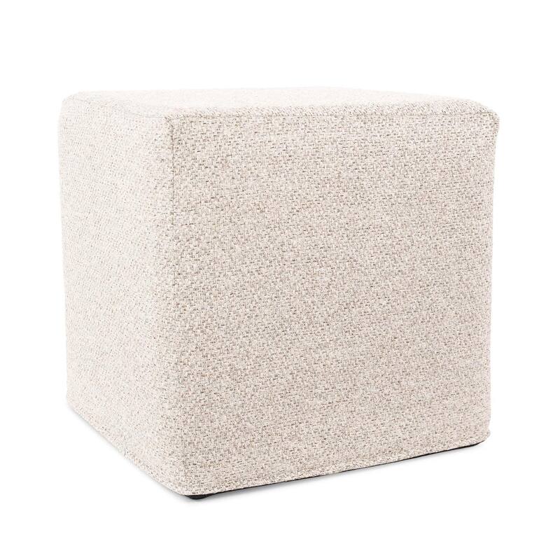 Allan Andrews No Tip Short Block Ottoman with Cover, Panama Collection - Sand