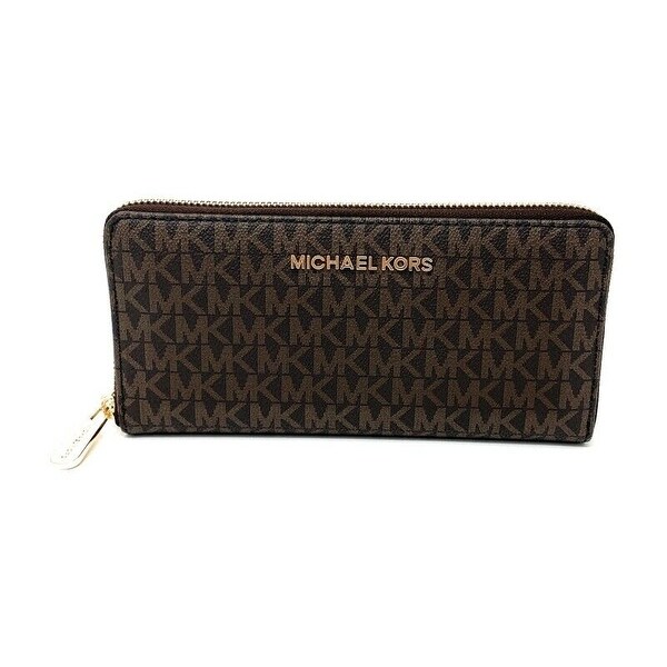 michael michael kors signature jet set item travel continental wallet