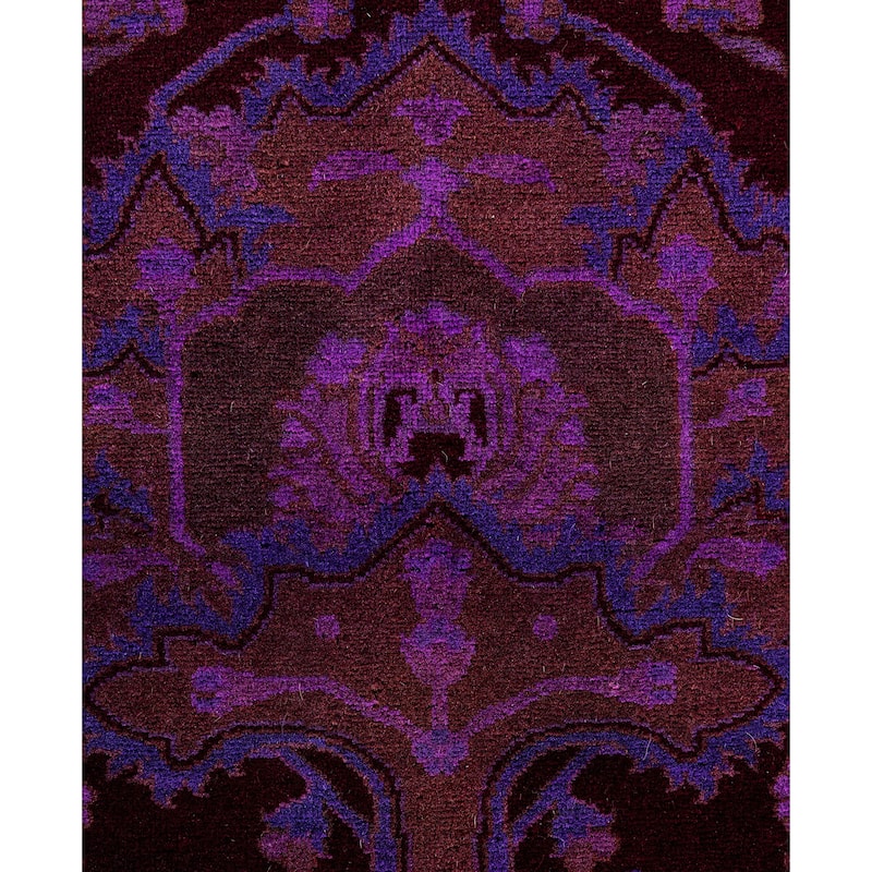 Overdyed One-of-a-Kind Hand-Knotted Area Rug - Purple - 8' 0" x 10' 2"