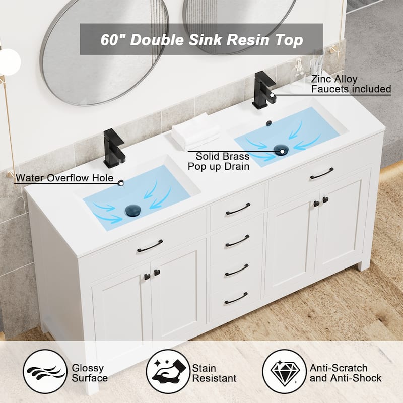 Sink Bathroom Vanity with Counter Top Set