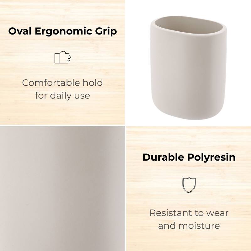 Oval Toothbrush Holder - 3.5 L x 2.5 W x 4 H