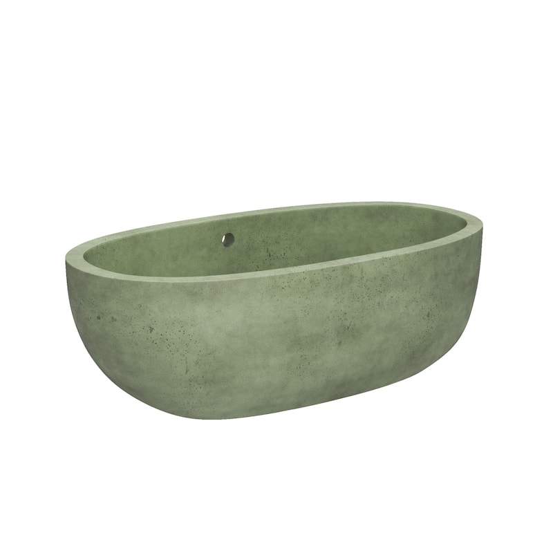 Native Trails NST6636 NativeStone 66" Free Standing Concrete Soaking