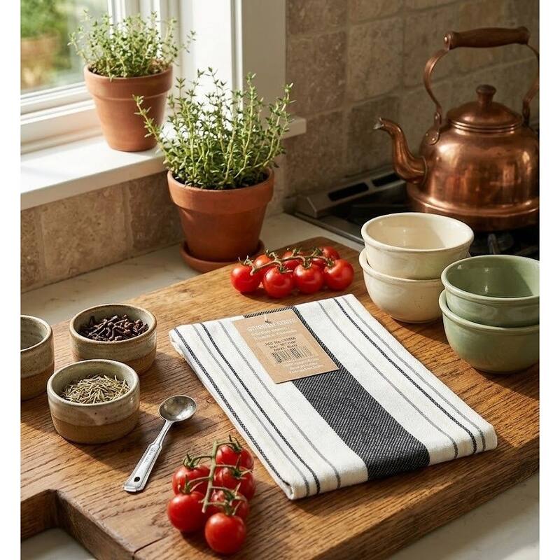 Gingham Waffle Kitchen Towel Set of 4