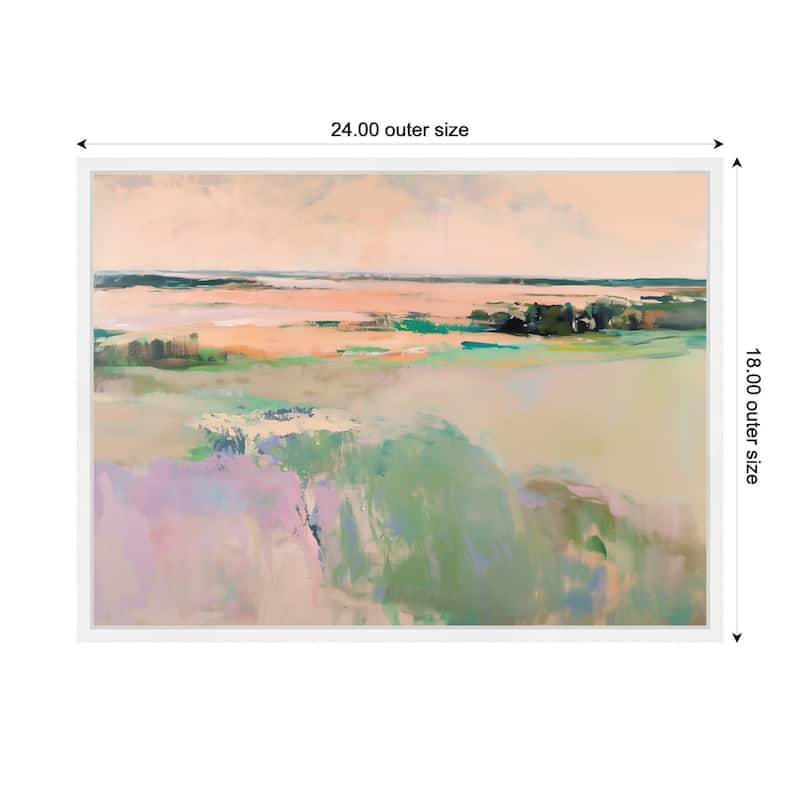 Kate and Laurel Sylvie Pastel Horizon III Framed Canvas by Amy Lighthall