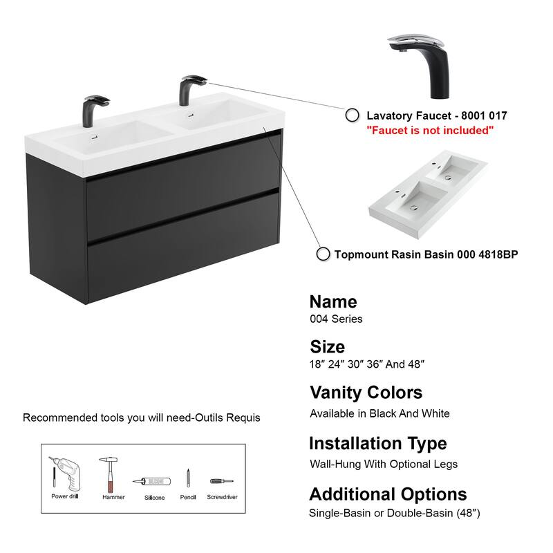 Anne 48" Double Bathroom Vanity Set