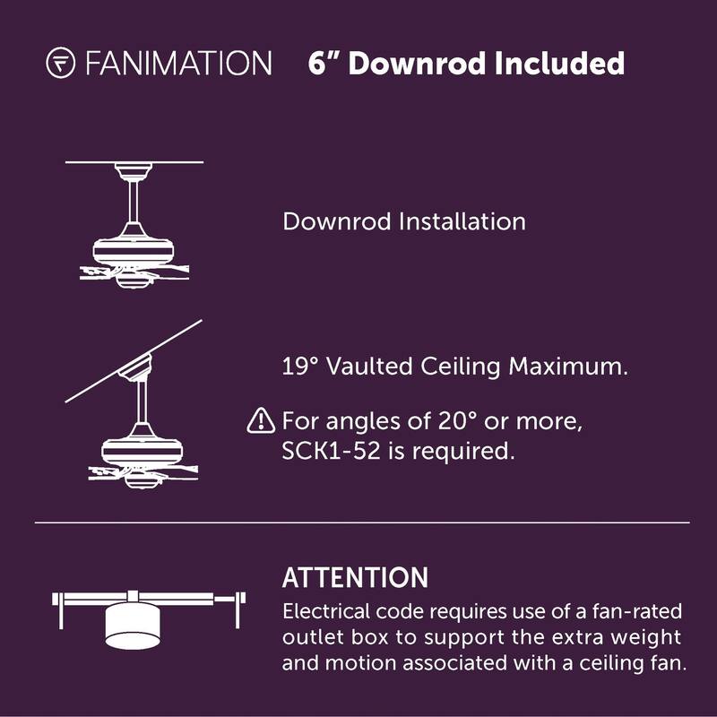 Fanimatino Levon Custom Indoor/Outdoor Smart Ceiling Fan DC Motor with Remote - Matte White