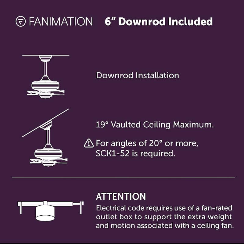 Fanimation Levon Custom Indoor/Outdoor Smart Ceiling Fan DC Motor - Dark Bronze