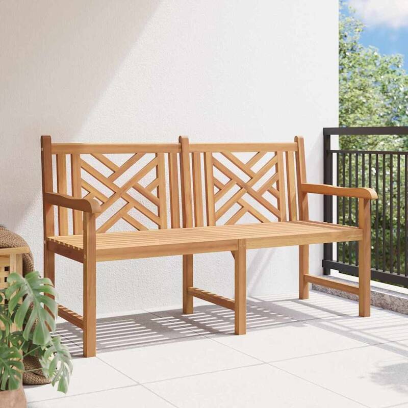 vidaXL Garden Bench Brown 150 x 60 x 90 cm Solid teak wood - 23.6 x 59.1 x 35.4
