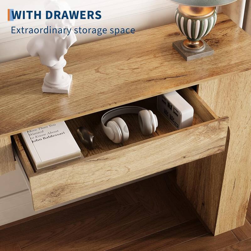 Farmhouse 47 in Console Table, Entryway Table with Drawer