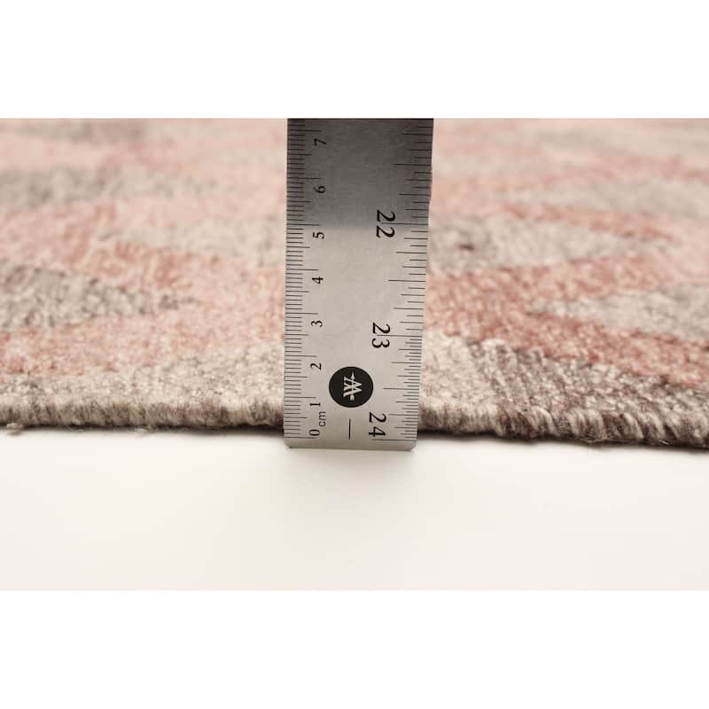 ECARPETGALLERY Flat-Weave Ankara FW Dark Coral Wool Kilim - 5'3 x 7'7