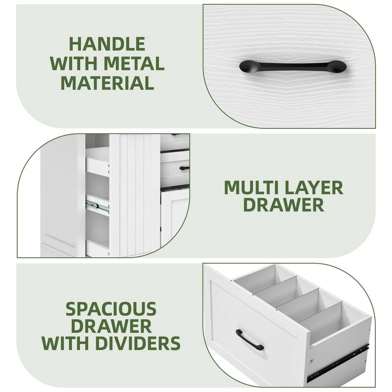 Moasis 47" Modern Buffet Sideboard Cabinet with Storage for Dining Room - N/A