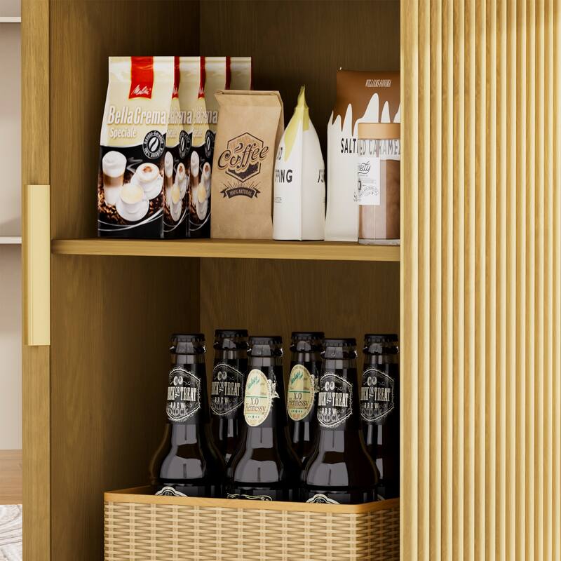 55" Round Wooden Dining Table with Rotating Tray