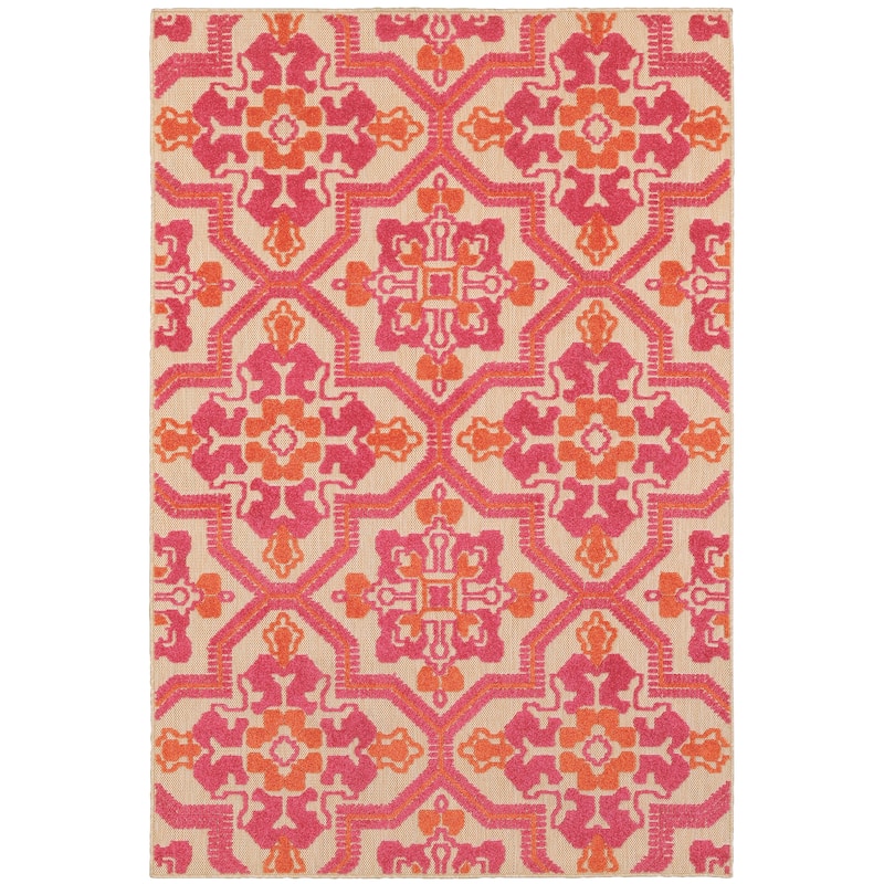 Style Haven Cara Mixed Pile Floral Medallions Indoor/ Outdoor Area Rug