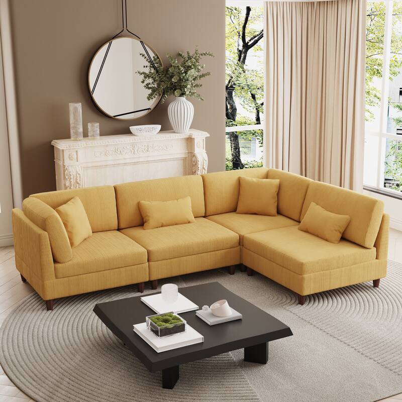 Multi-Combination Couch Modular Corduroy Sectional Sofa