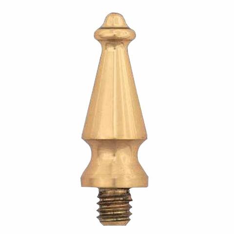 Brass Large Cabinet Door Hinge Finial Pair 1.5 in Finial with Spire Tip Renovators Supply