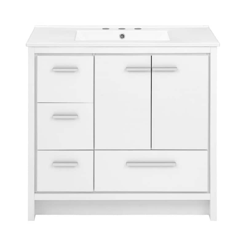 Swiss Madison SM-BV750-3 Virage 37" Free Standing Single Basin Vanity