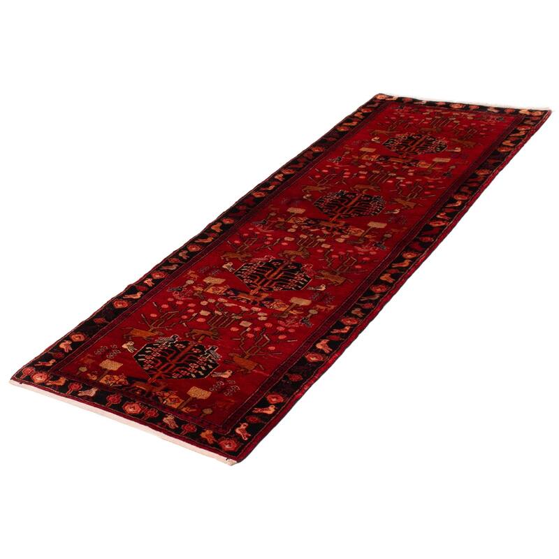 ECARPETGALLERY Hand-knotted Anadol Red Wool Rug - 3'8 x 10'0