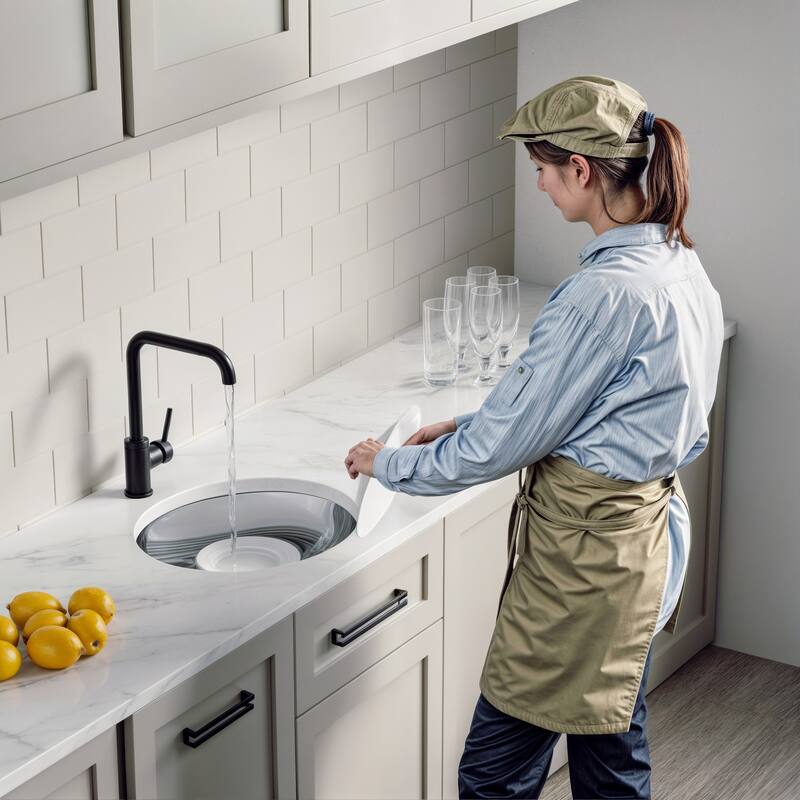 Dowell Undermount Single Bowl Stainless Steel Bathroom Sink - Oval - 19W x 16L x 7H - 19W x 16L x 7H