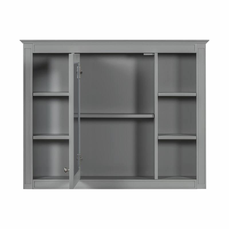 36'' Bathroom Vanity with Top Sink - Modern Storage Cabinet with Mirror