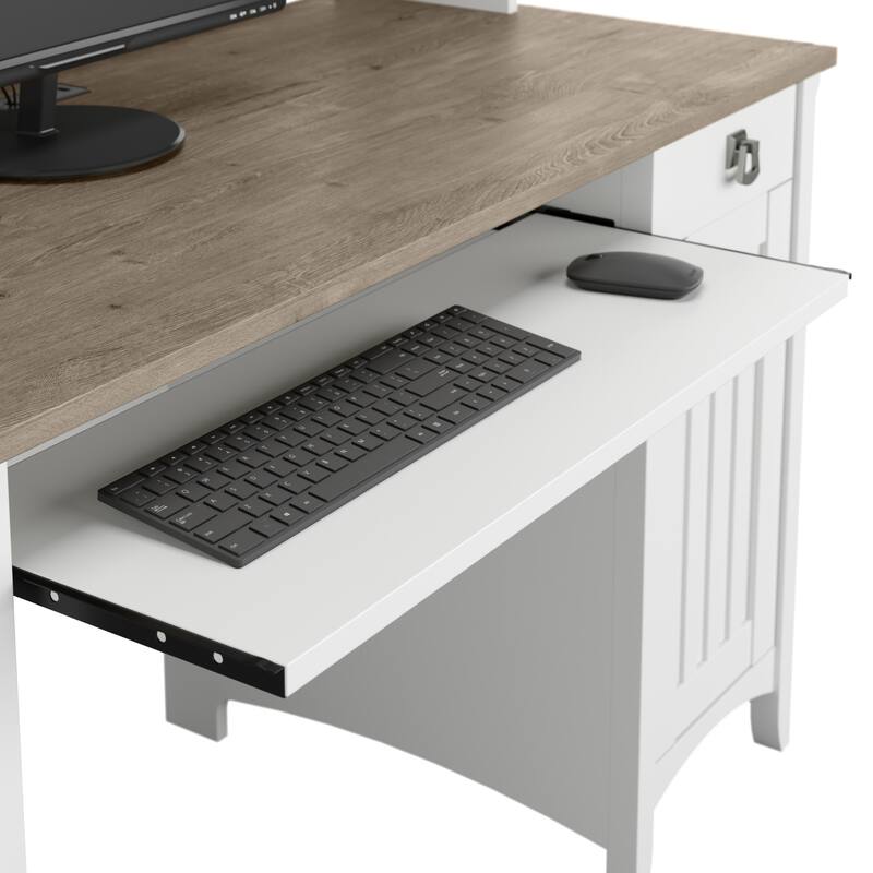 Bush Furniture Salinas Small Computer Desk with Storage Hutch