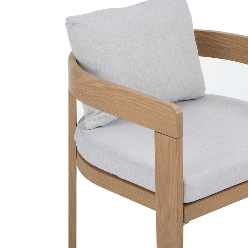 GDFStudio - Elko Aluminum Dining Chair with Cushion Set of 2