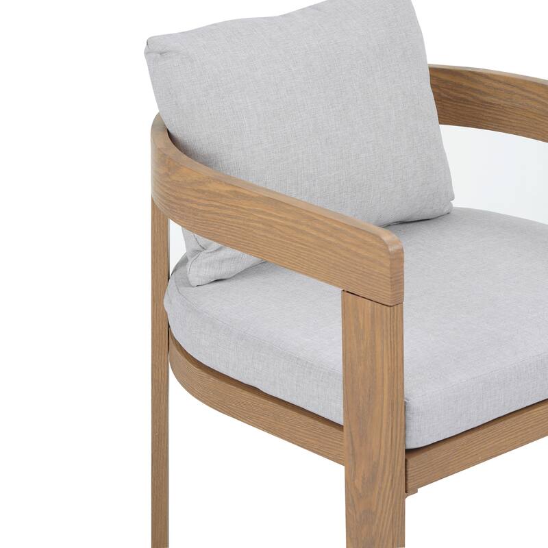 Roomfitters 3-Piece Outdoor Dining Set, Modern Patio Furniture, Acacia Wood Table & 2 Chairs with Cushions