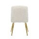 preview thumbnail 11 of 17, Porthos Home Gwen Dining Chairs, Plush Upholstery, Gold Legs, Armless