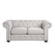 preview thumbnail 21 of 26, Corvus Aleksis Tufted Chesterfield Loveseat Sofa Beige
