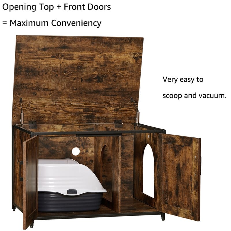 Cat Litter Box Enclosure with Top Opening