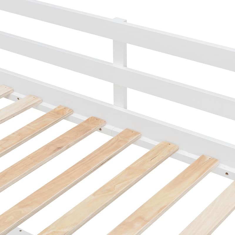 Twin Size Loft Bed with Two Chest of Drawers, Desk and Light Strip