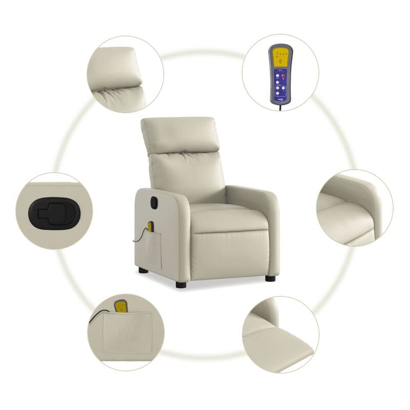 vidaXL Massage Recliner Chair Adjustable Footrests Massage Chair