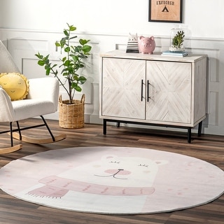 Nuloom Jovie SpinClean Polar Bear Machine Washable Kids Area Rug