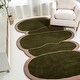 preview thumbnail 4 of 12, JONATHAN Y Mosaic Modern Border Geometric Handwoven Wool Green/Pink Area Rug